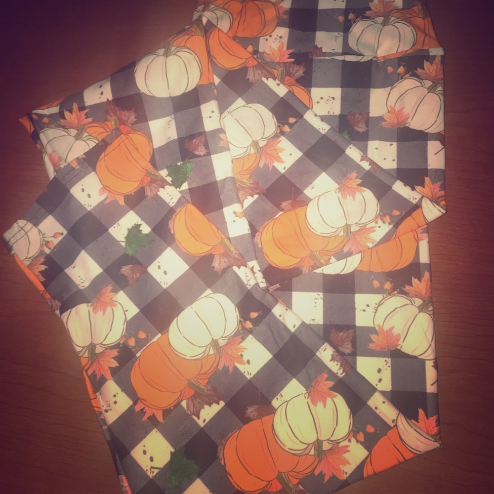 Plaid Pumpkin custom leggings